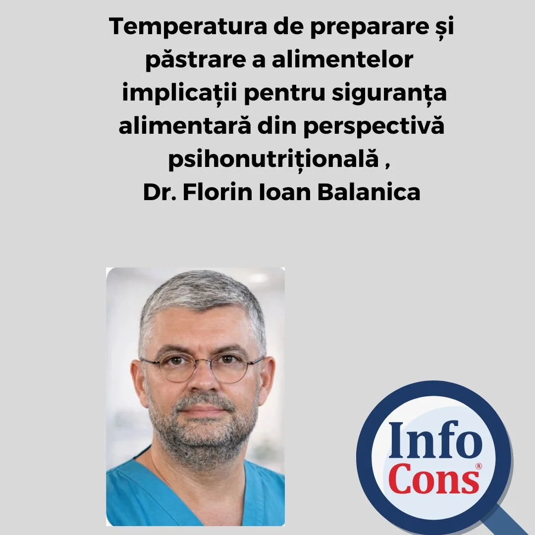 Temperatura de preparare și păstrare a alimentelor &ndash; implicații pentru siguranța alimentară din perspectivă psihonutrițională , Dr. Florin Ioan Balanica