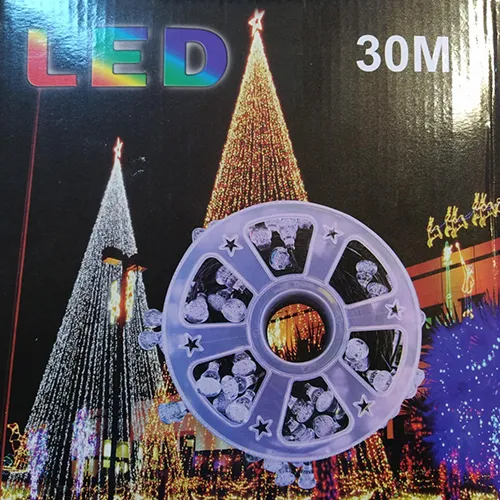 Lanț de iluminat cu lumini LED cu conector end-to-end, 30 m.