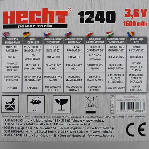 Hecht - Șurubelniță cu acumulator