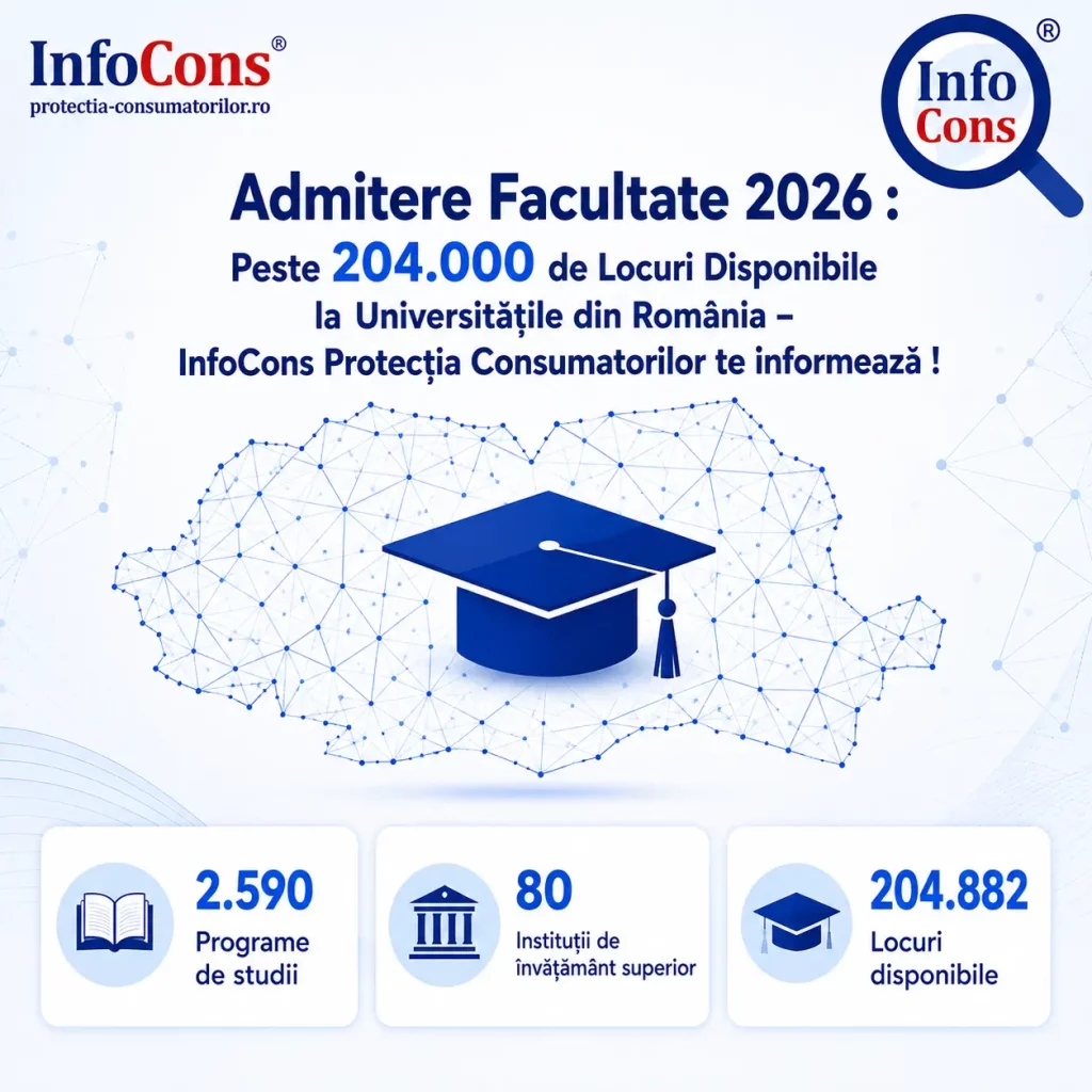 Admitere Facultate 2026 Peste 204.000 de Locuri Disponibile la Universitățile din România – InfoCons Protecția Consumatorilor te informează !