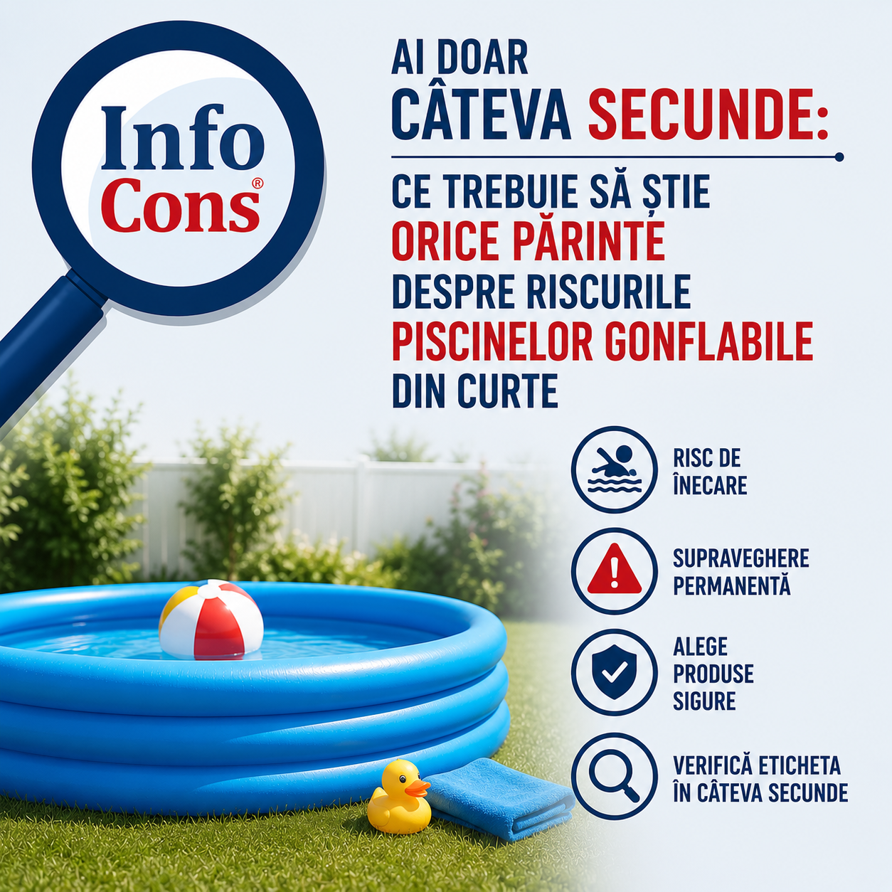Ai doar c&acirc;teva secunde : ce trebuie să știe orice părinte despre riscurile piscinelor gonflabile din curte