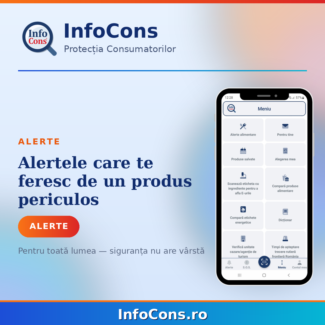 Alertele care te pot feri de un produs periculos înainte să-l cumperi - Aplicația InfoCons