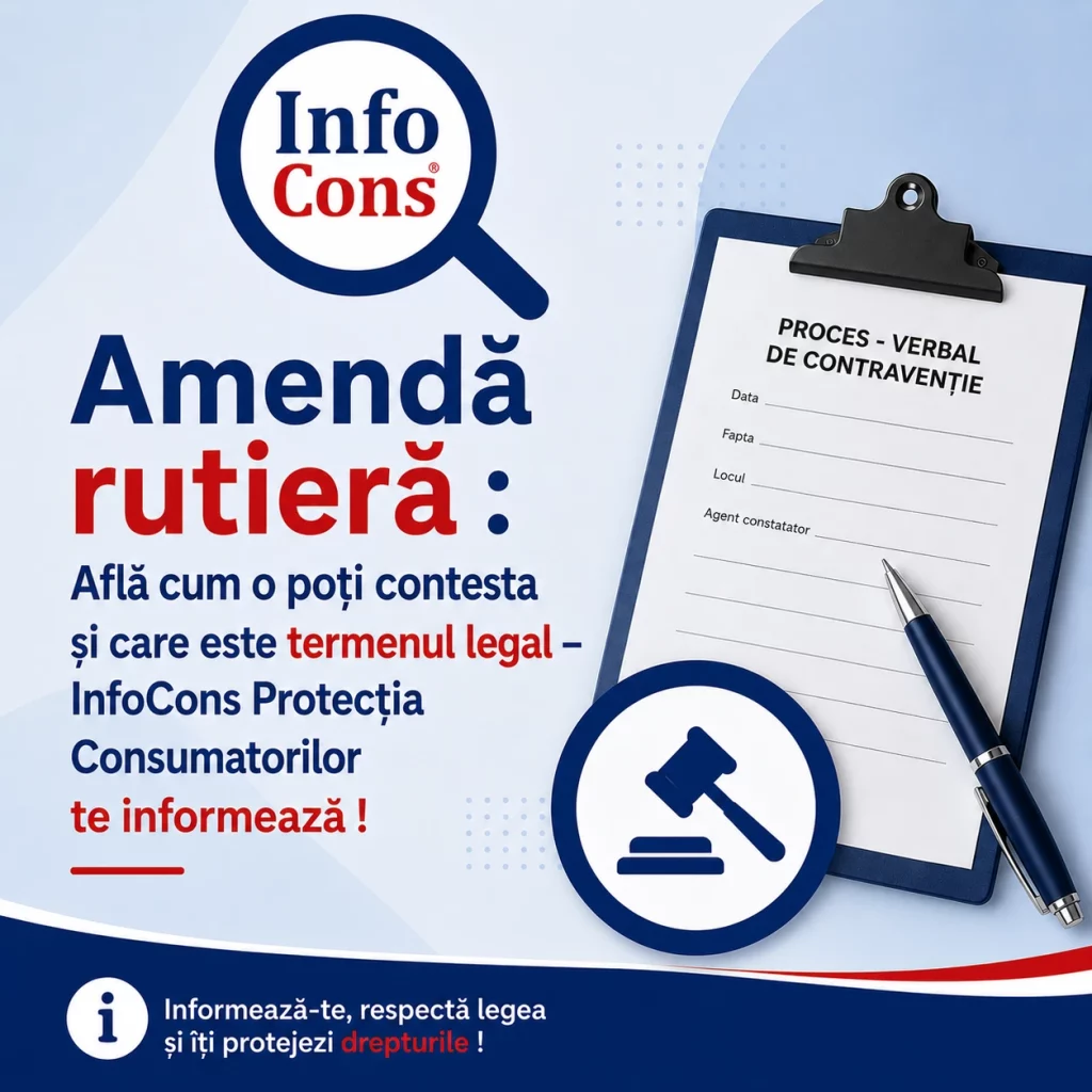 Amendă rutieră : Află cum o poți contesta și care este termenul legal &ndash; InfoCons Protecția Consumatorilor te informează !