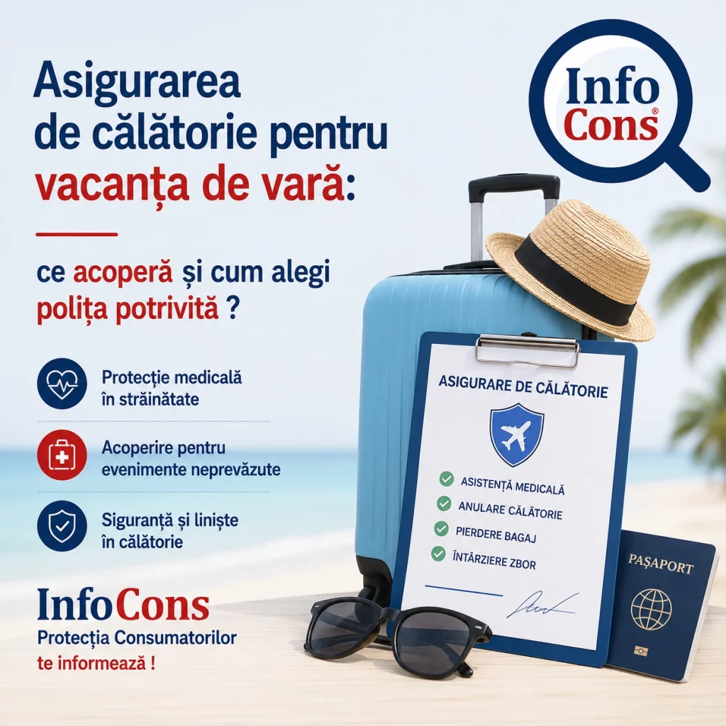 Asigurarea de călătorie pentru vacanța de vară : ce acoperă și cum alegi polița potrivită ? InfoCons Protecția Consumatorilor te informează !