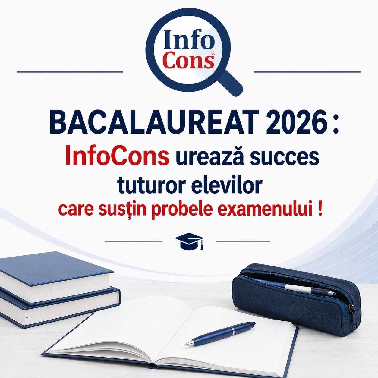 Bacalaureat 2026 InfoCons urează succes tuturor elevilor care susțin probele examenului !
