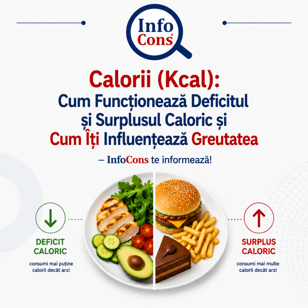 Calorii ( Kcal ) : Cum Funcționează Deficitul și Surplusul Caloric și Cum &Icirc;ți Influențează Greutatea &ndash; InfoCons Protecția Consumatorilor te informează !