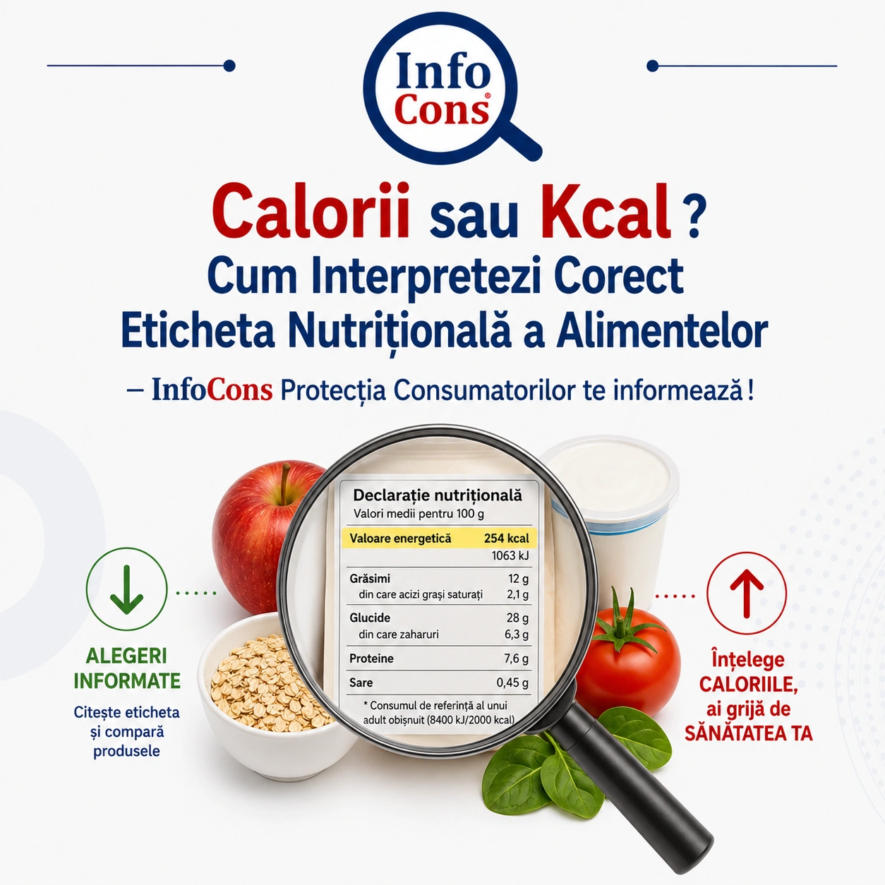 Calorii sau Kcal ? Cum Interpretezi Corect Eticheta Nutrițională a Alimentelor &ndash; InfoCons Protecția Consumatorilor te informează !