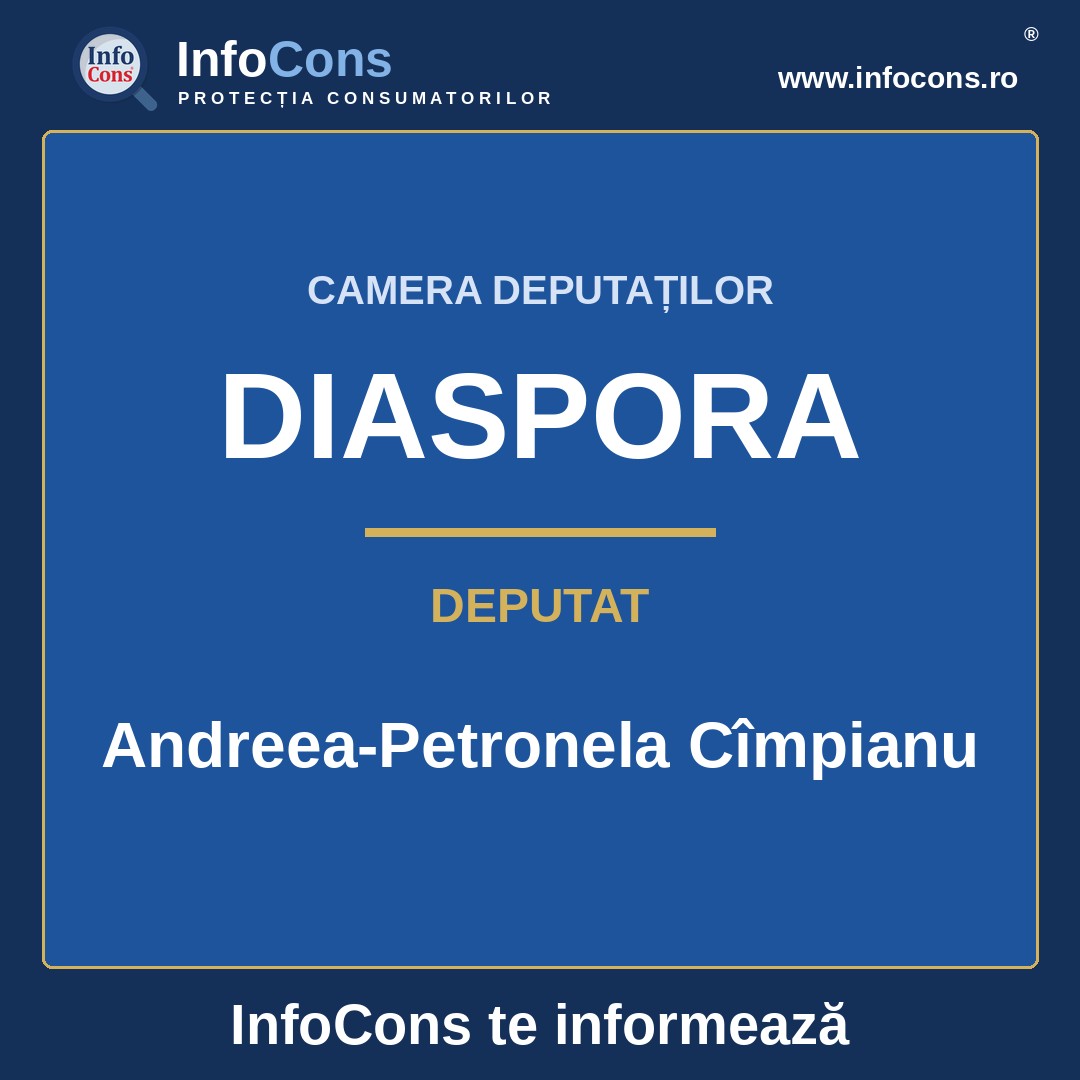Camera Deputaților și deputata Andreea-Petronela Cîmpianu – InfoCons te informează