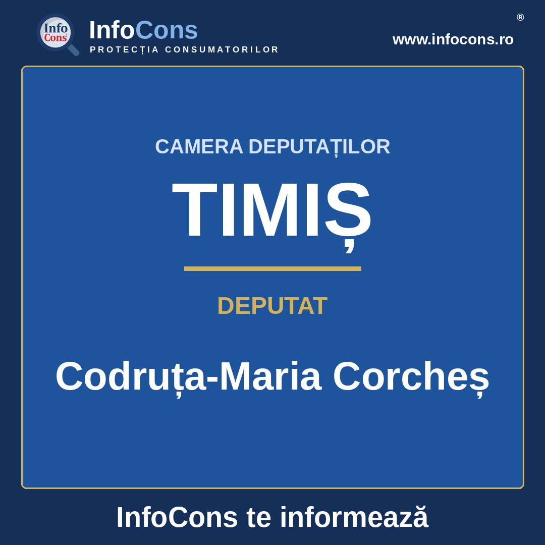 Camera Deputaților și deputata Codruța-Maria Corcheș &ndash; InfoCons te informează
