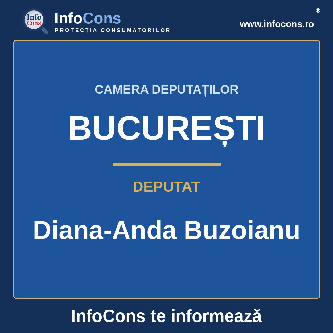 Camera Deputaților și deputata Diana-Anda Buzoianu &ndash; InfoCons te informează