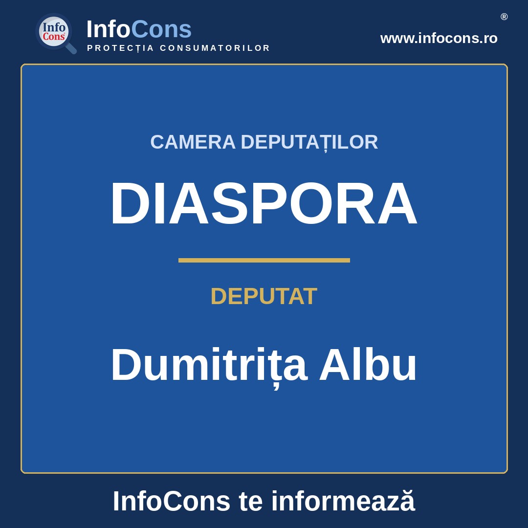 Camera Deputaților și deputata Dumitrița Albu &ndash; InfoCons te informează