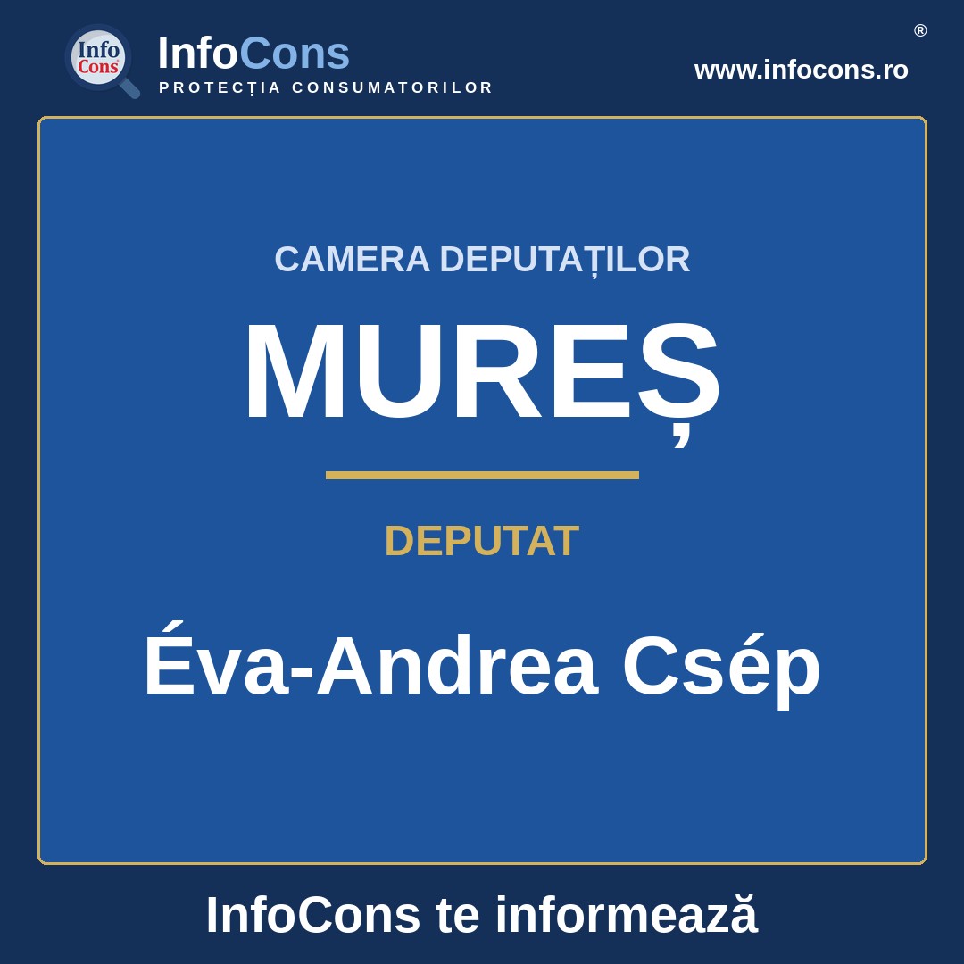 Camera Deputaților și deputata &Eacute;va-Andrea Cs&eacute;p &ndash; InfoCons te informează