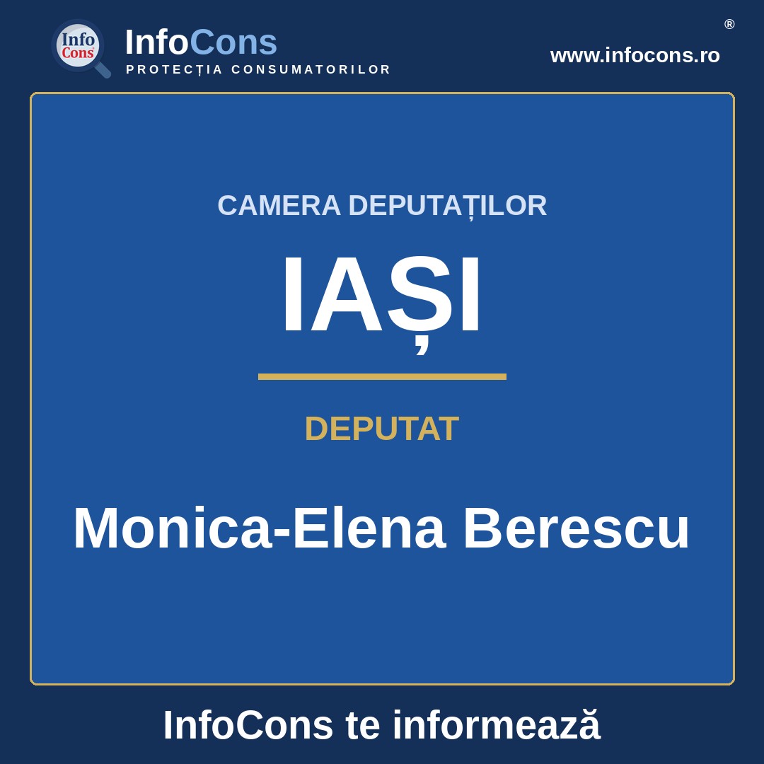 Camera Deputaților și deputata Monica-Elena Berescu – InfoCons te informează