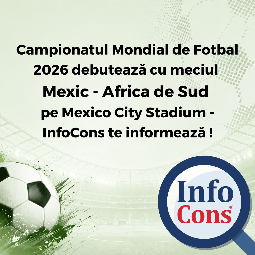 Campionatul Mondial de Fotbal 2026 debutează cu meciul Mexic - Africa de Sud pe Mexico City Stadium - InfoCons Protecția Consumatorilor te informează !