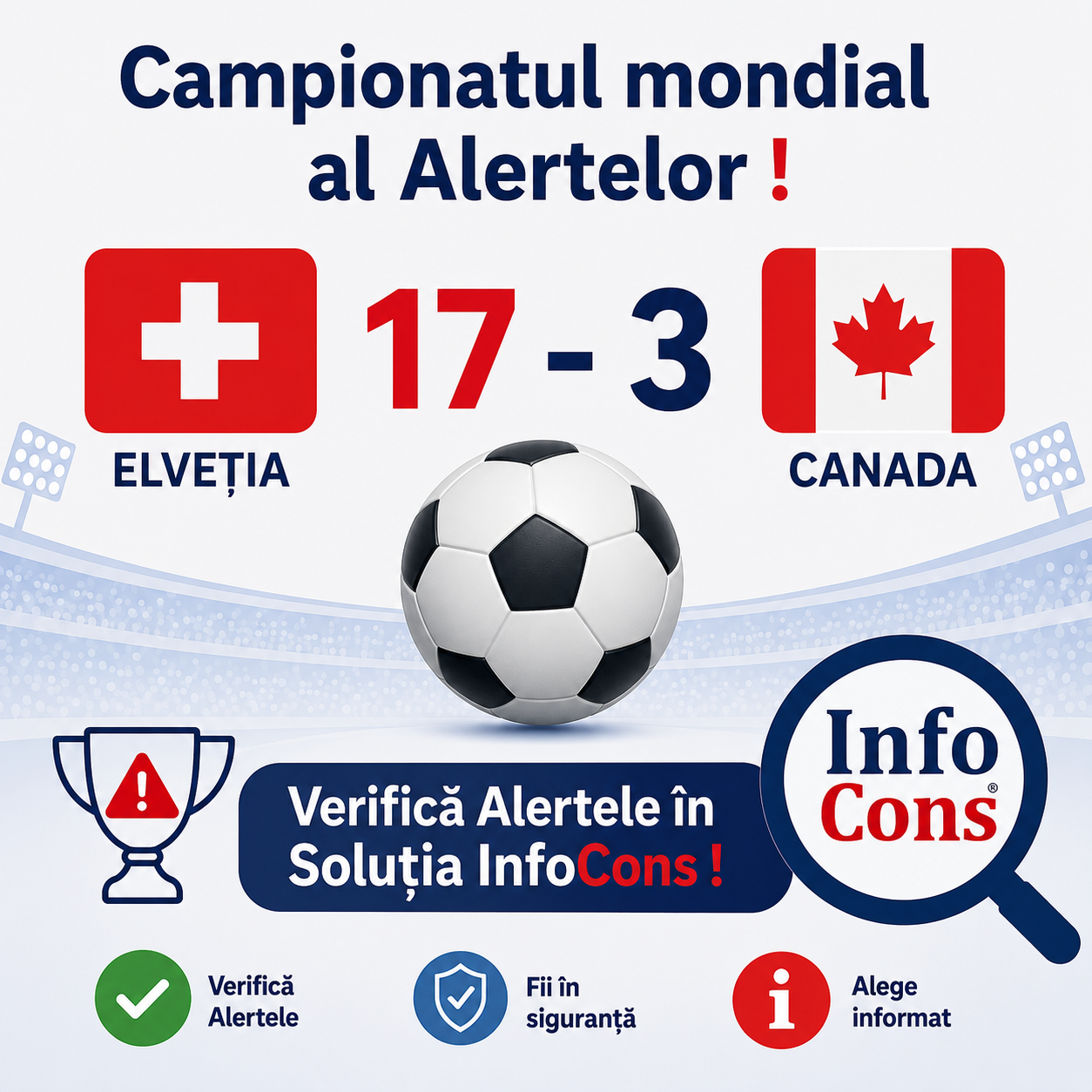 Campionatul mondial al Alertelor ! Elveția – Canada – Scor 17 – 3 ! Verifică Alertele în Soluția InfoCons !