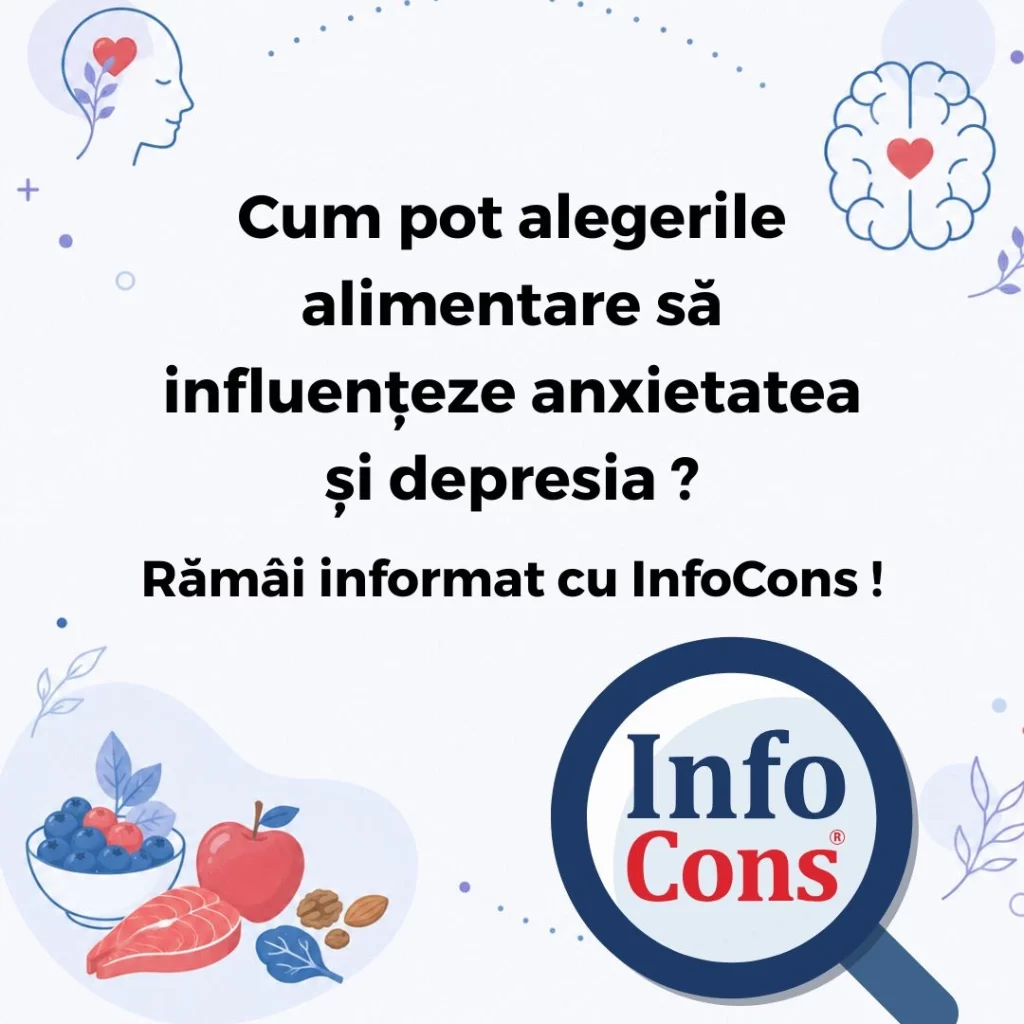 Cum pot alegerile alimentare să influențeze anxietatea și depresia ? Rămâi informat cu InfoCons !