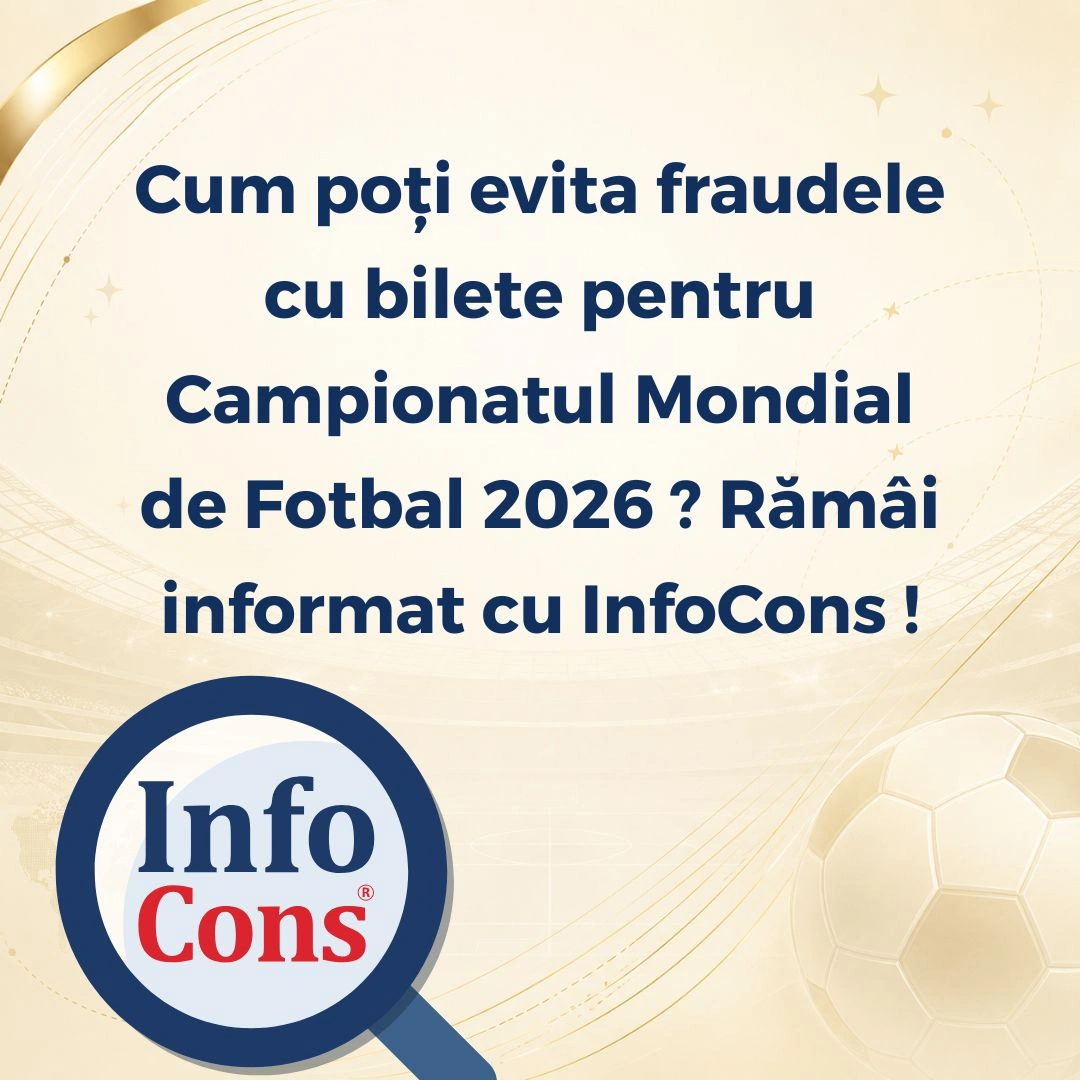 Cum poți evita fraudele cu bilete pentru Campionatul Mondial de Fotbal 2026 ? Rămâi informat cu InfoCons !