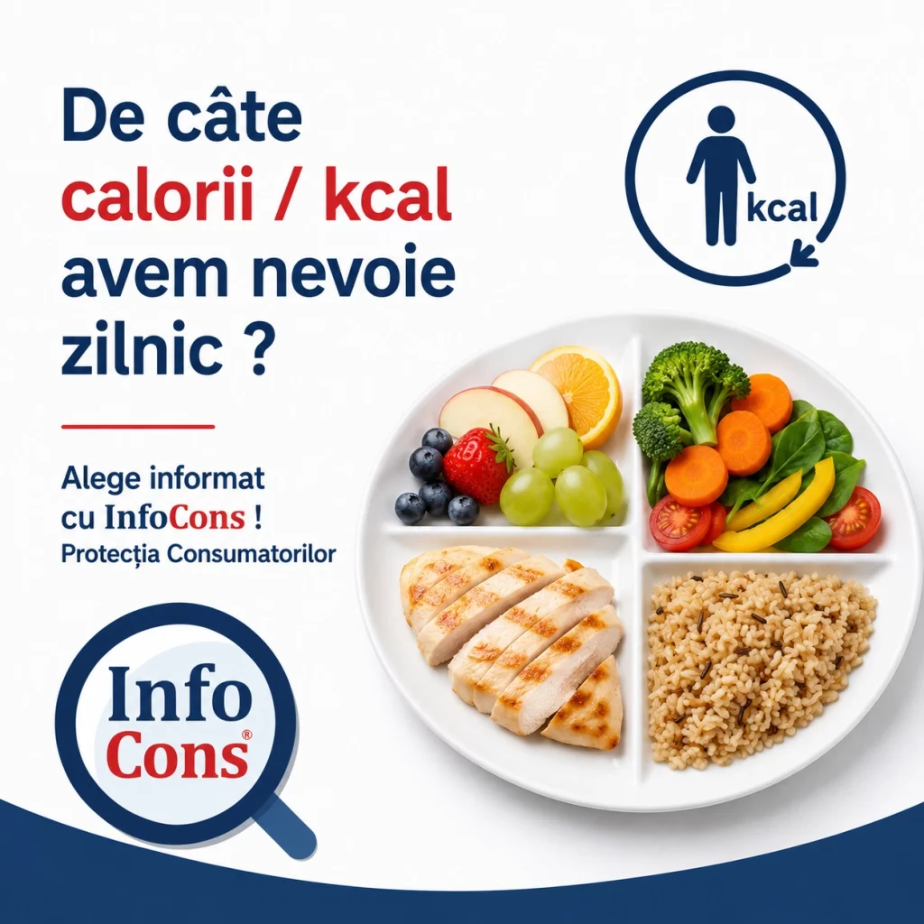 De câte calorii / kcal avem nevoie zilnic ? Alege informat cu InfoCons Protecția Consumatorilor !