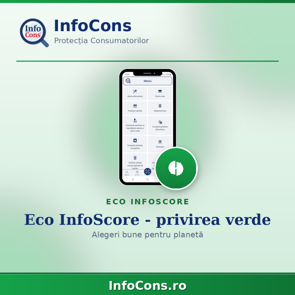 Eco InfoScore - cât de prietenos cu mediul e produsul tău - Aplicația InfoCons