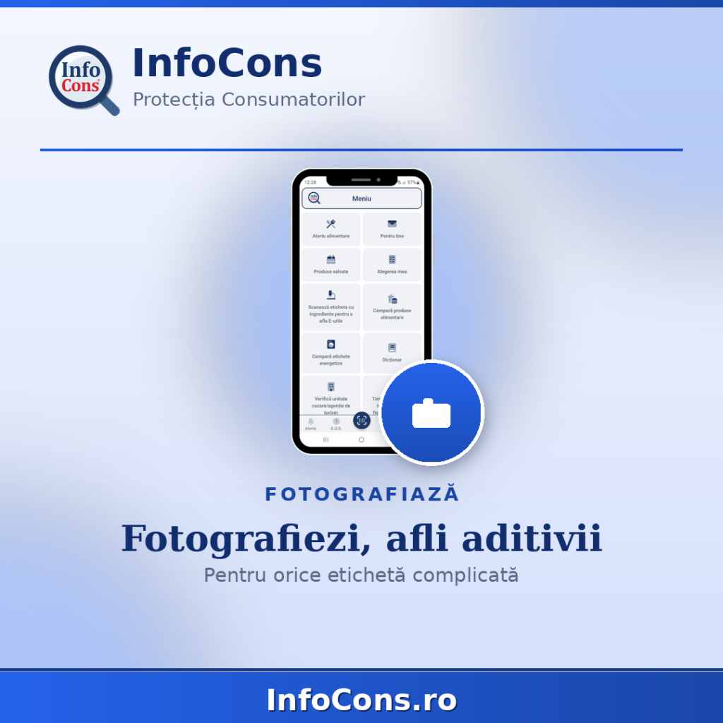 Fotografiază eticheta - află aditivii chiar dacă produsul nu e în baza de date - Aplicația InfoCons