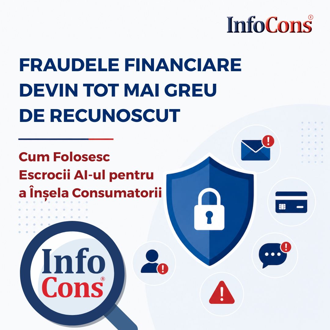 Fraudele Financiare Devin Tot Mai Greu de Recunoscut : Cum Folosesc Escrocii Inteligența Artificială pentru a Înșela Consumatorii – InfoCons Protecția Consumatorilor te informează !