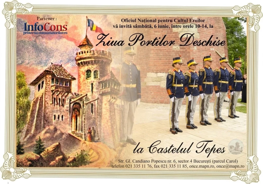 InfoCons vă invită la evenimentul „ Ziua Porților Deschise la Castelul Țepeș ”, organizat de Oficiul Național pentru Cultul Eroilor , în calitate de Partener