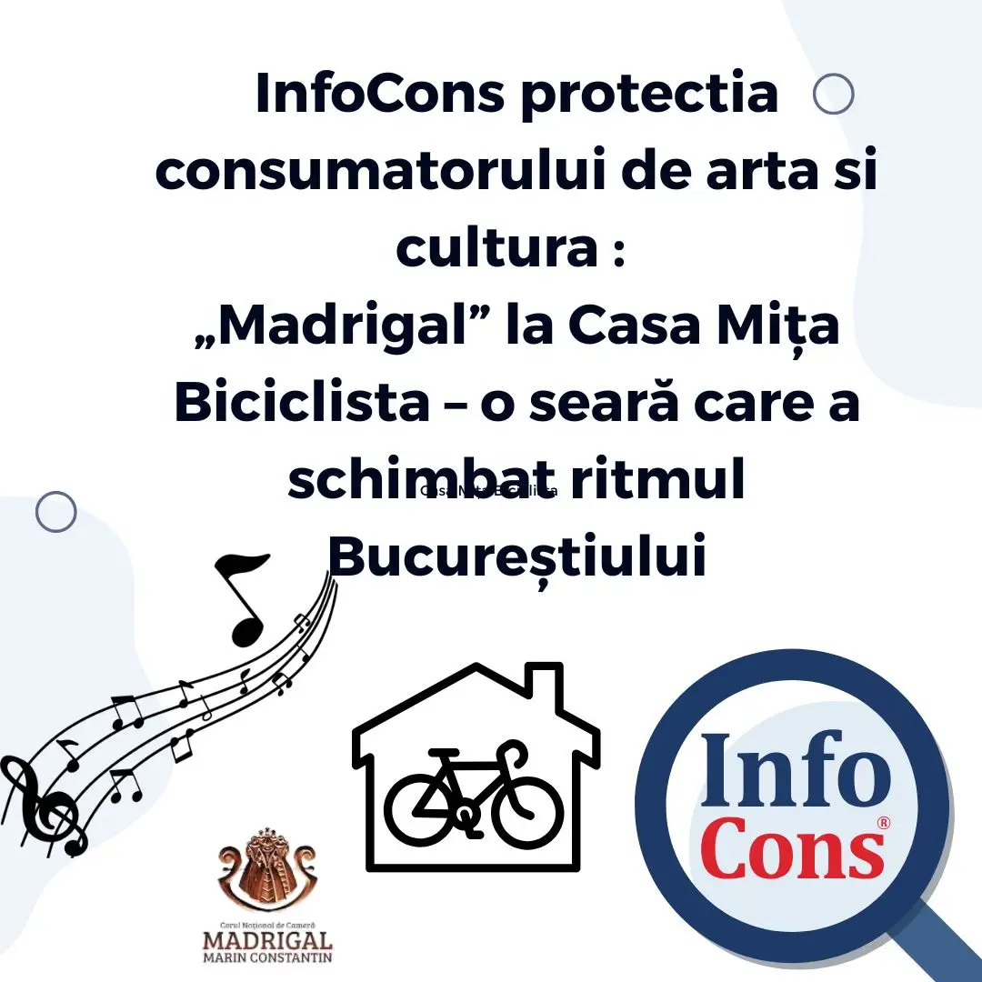 InfoCons protectia consumatorului de arta si cultura : &bdquo;Madrigal&rdquo; la Casa Mița Biciclista &ndash; o seară care a schimbat ritmul Bucureștiului