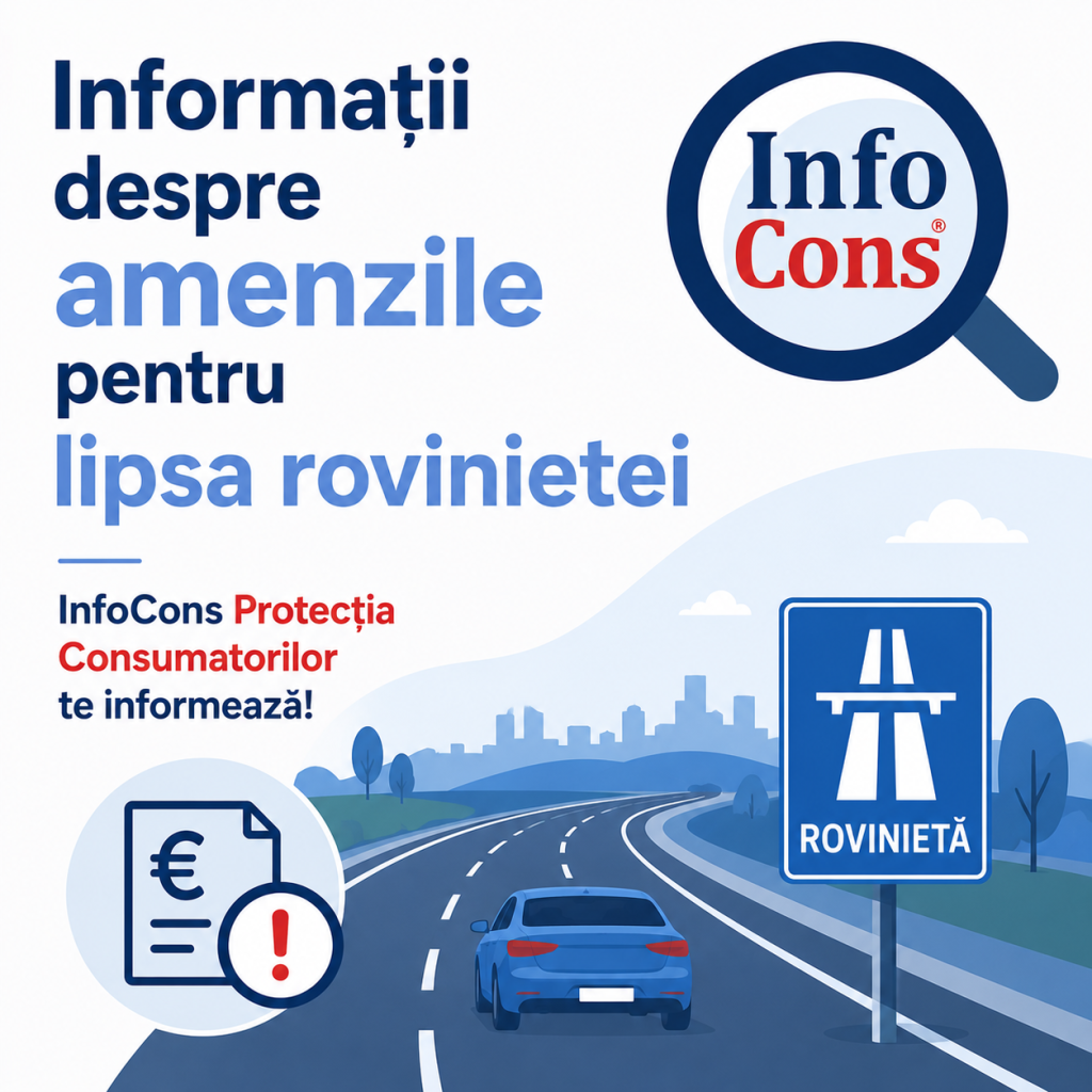 Unde obținem informații despre amenzile pentru lipsa rovinietei ? InfoCons Protecția Consumatorilor te informează
