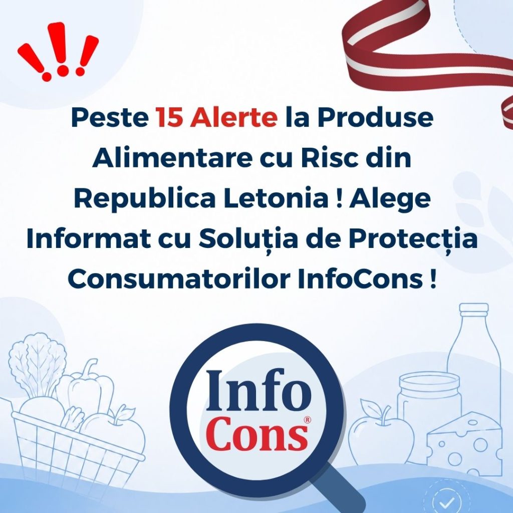 Peste 15 Alerte la Produse Alimentare cu Risc din Republica Letonia ! Alege Informat cu Soluția de Protecția Consumatorilor InfoCons !