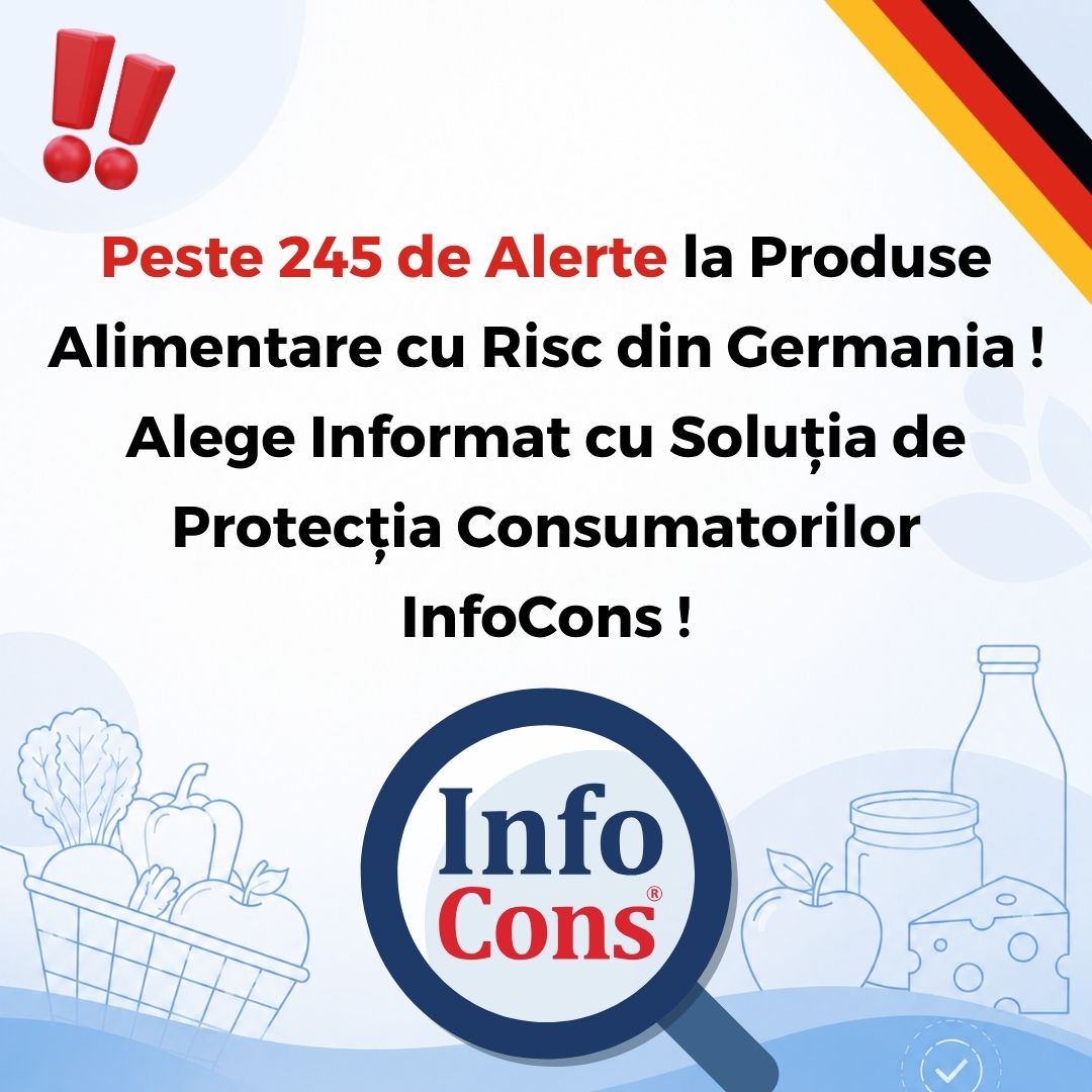 Peste 245 de Alerte la Produse Alimentare cu Risc din Republica Federală Germania ! Alege Informat cu Soluția de Protecția Consumatorilor InfoCons !