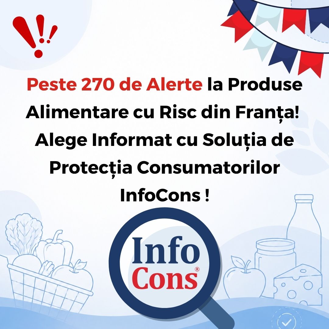 Peste 270 de Alerte la Produse Alimentare cu Risc din Republica Franceză / Franța ! Alege Informat cu Soluția de Protecția Consumatorilor InfoCons !