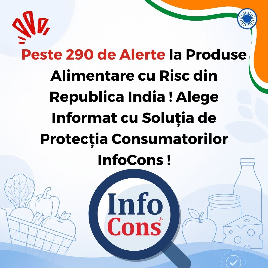 Peste 290 Alerte la Produse Alimentare cu Risc din Republica India ! Alege Informat cu Soluția de Protecția Consumatorilor InfoCons !