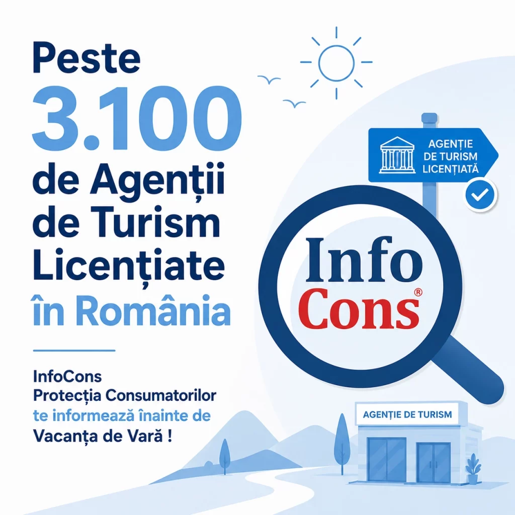 Peste 3.100 de Agenții de Turism Licențiate în România – InfoCons Protecția Consumatorilor te informează înainte de Vacanța de Vară !