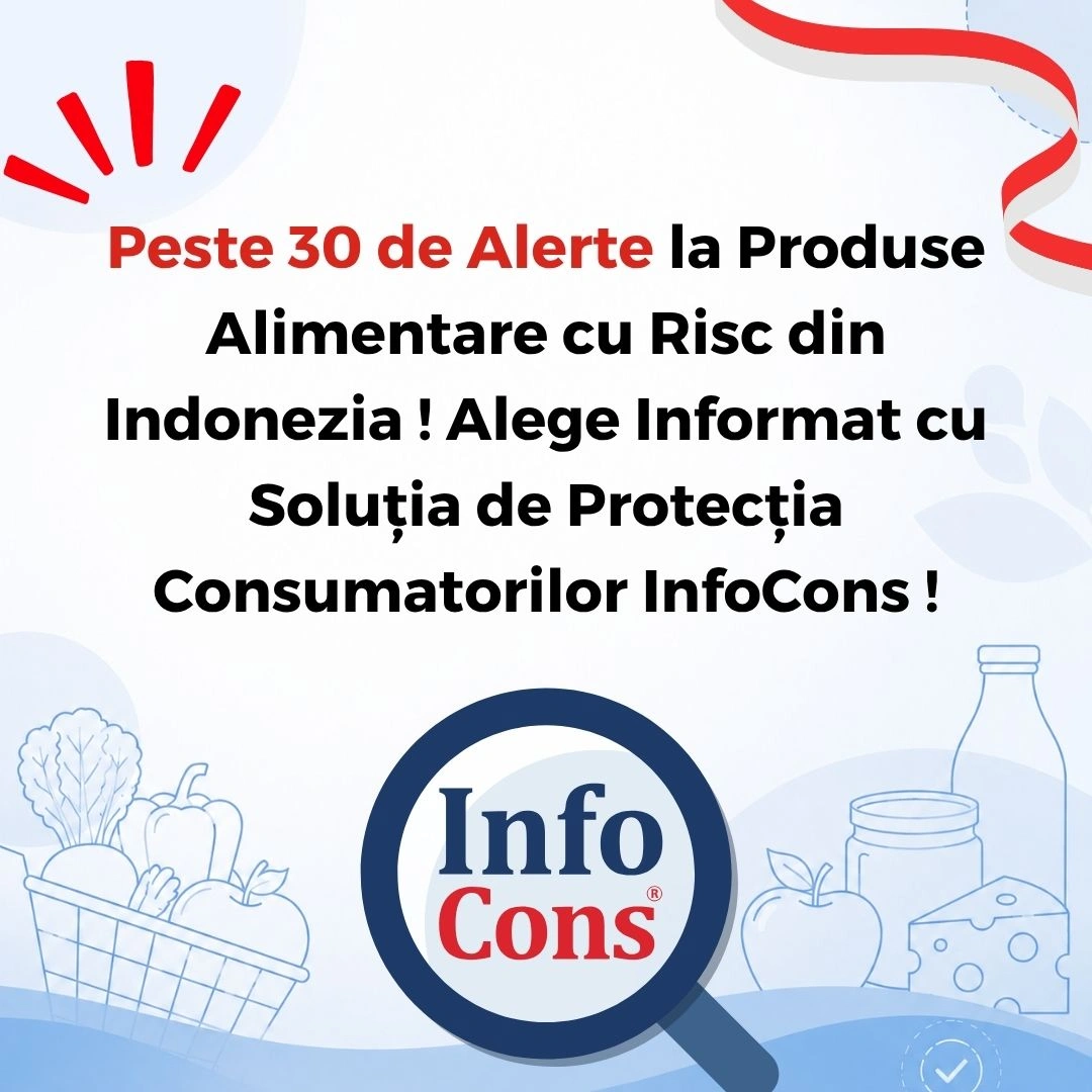 Peste 30 de Alerte la Produse Alimentare cu Risc din Republica Indonezia ! Alege Informat cu Soluția de Protecția Consumatorilor InfoCons !