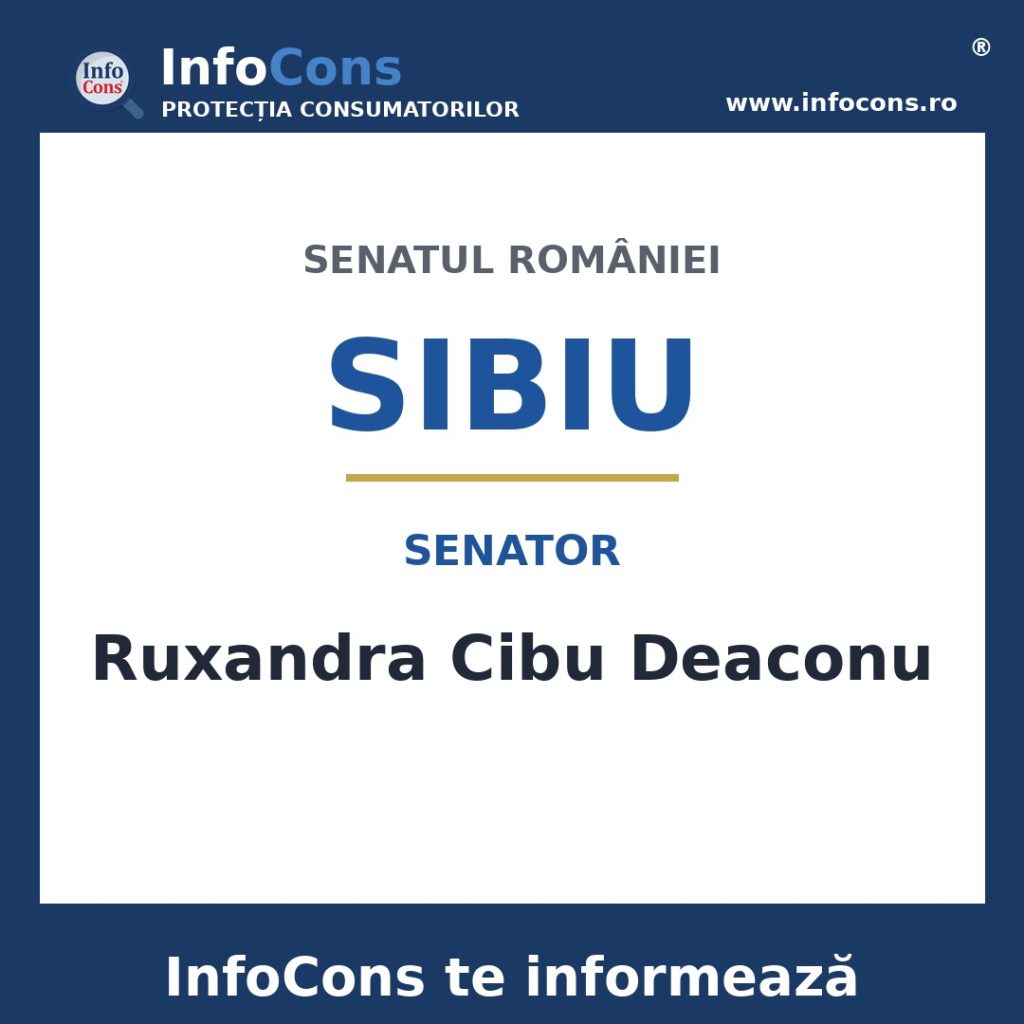 Senatul Rom&acirc;niei și senatoarea Ruxandra Cibu Deaconu &ndash; InfoCons te informează