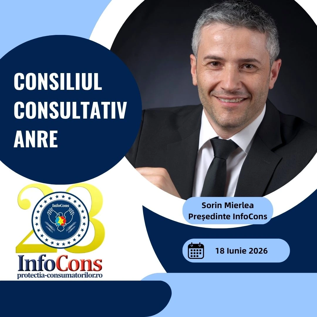 Sorin Mierlea , Președintele InfoCons Protecția Consumatorilor , participă la Consiliul Consultativ ANRE