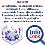 Sorin Mierlea , Președintele InfoCons Protecția Consumatorilor de Proprietate Intelectuală / IP , participă la Atelierul Regional organizat de Organizația Mondială a Proprietății Intelectuale OMPI / World Intellectual Property Organization WIPO și Federația Internațională a Organizațiilor pentru Drepturi de Reproducere IFFRO