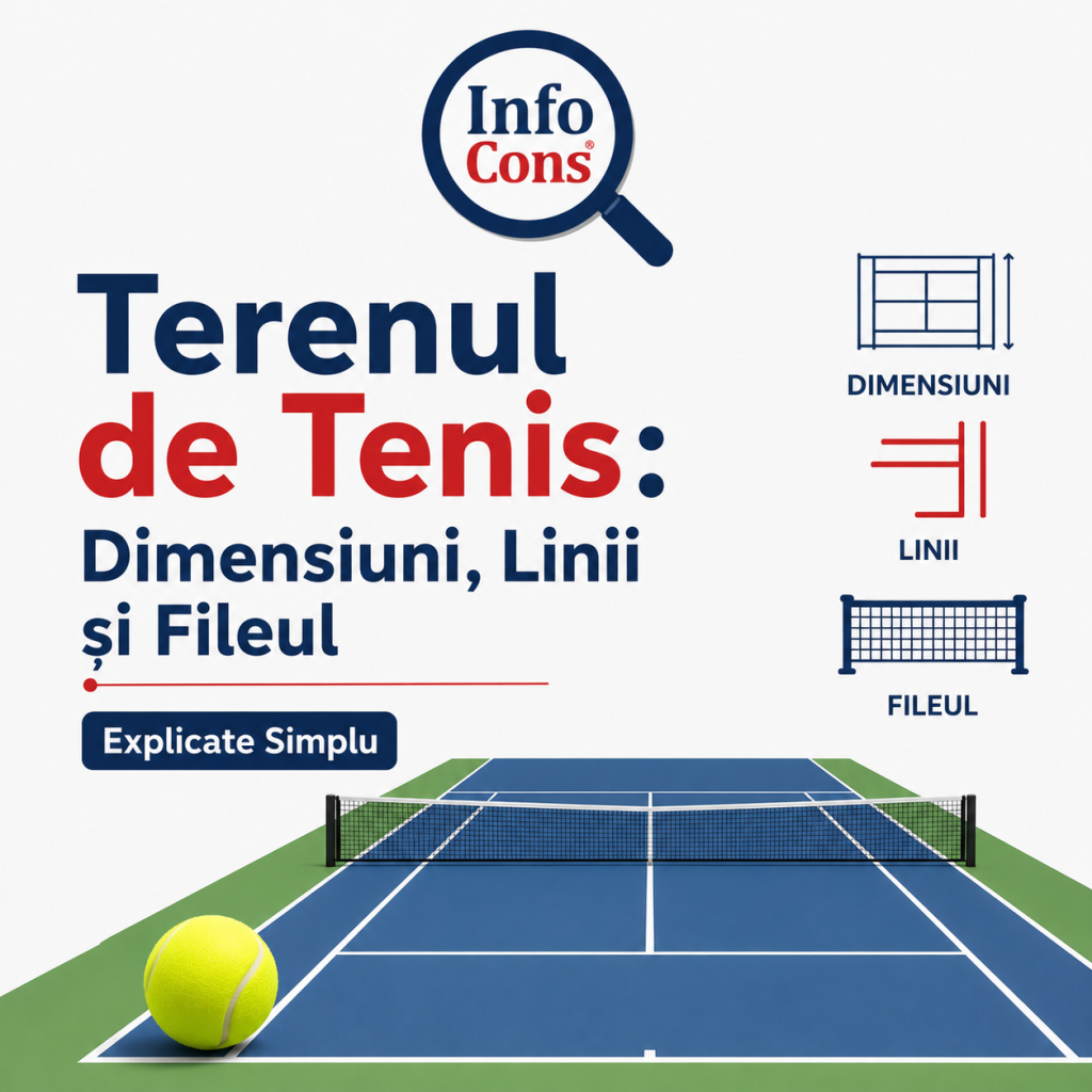 Terenul de Tenis : Dimensiuni , Linii și Fileul Explicate Simplu