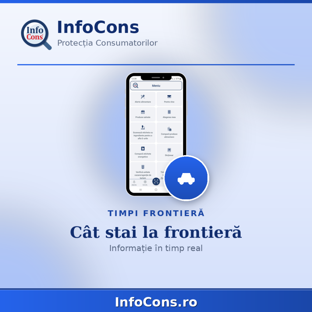 Timpii de așteptare la frontieră - vezi c&acirc;t stai &icirc;nainte să pleci la drum - Aplicația InfoCons