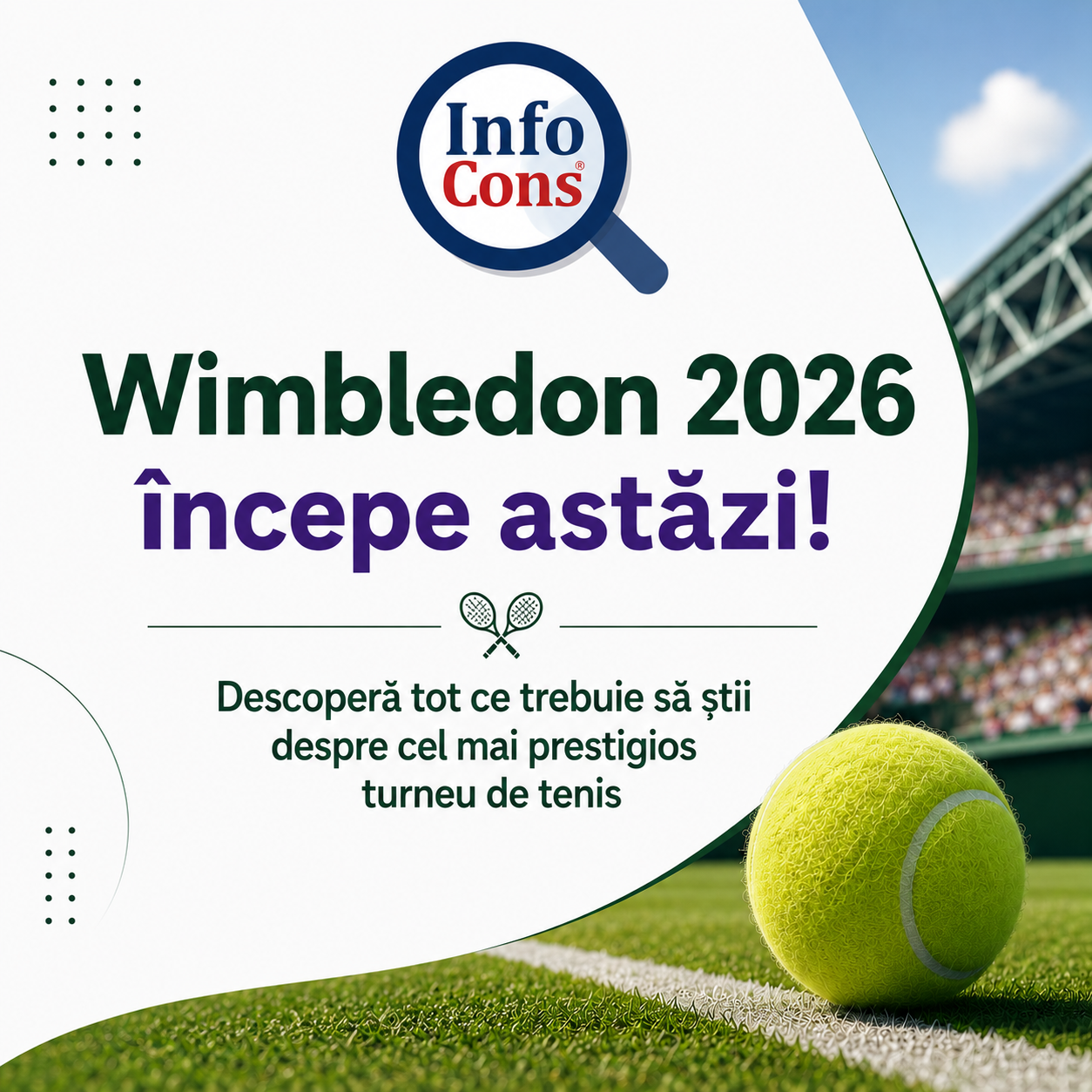 Wimbledon 2026 începe astăzi ! Descoperă tot ce trebuie să știi despre cel mai prestigios turneu de tenis