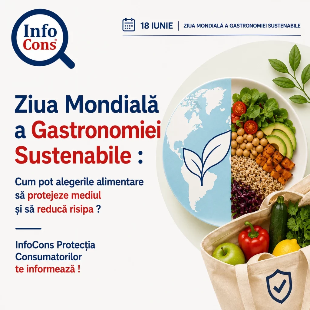 Ziua Mondială a Gastronomiei Sustenabile : Cum pot alegerile alimentare să protejeze mediul și să reducă risipa InfoCons Protecția Consumatorilor te informează !
