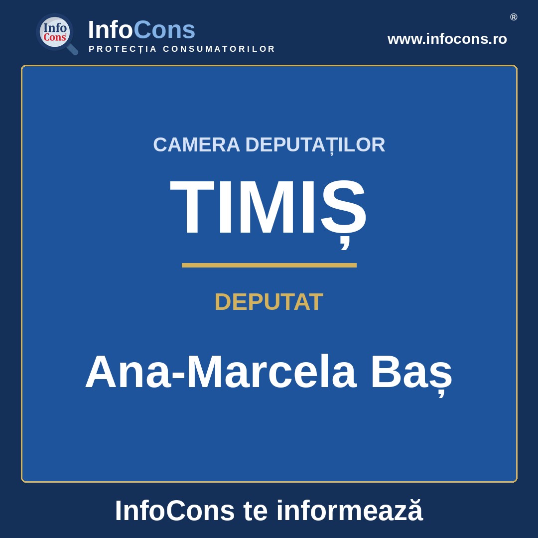 Camera Deputaților și deputata Ana-Marcela Baș &ndash; InfoCons te informează