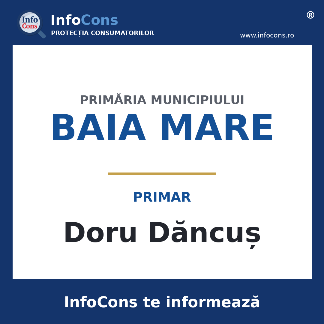 Primăria Municipiului Baia Mare și primarul Doru Dăncuș &ndash; InfoCons te informează