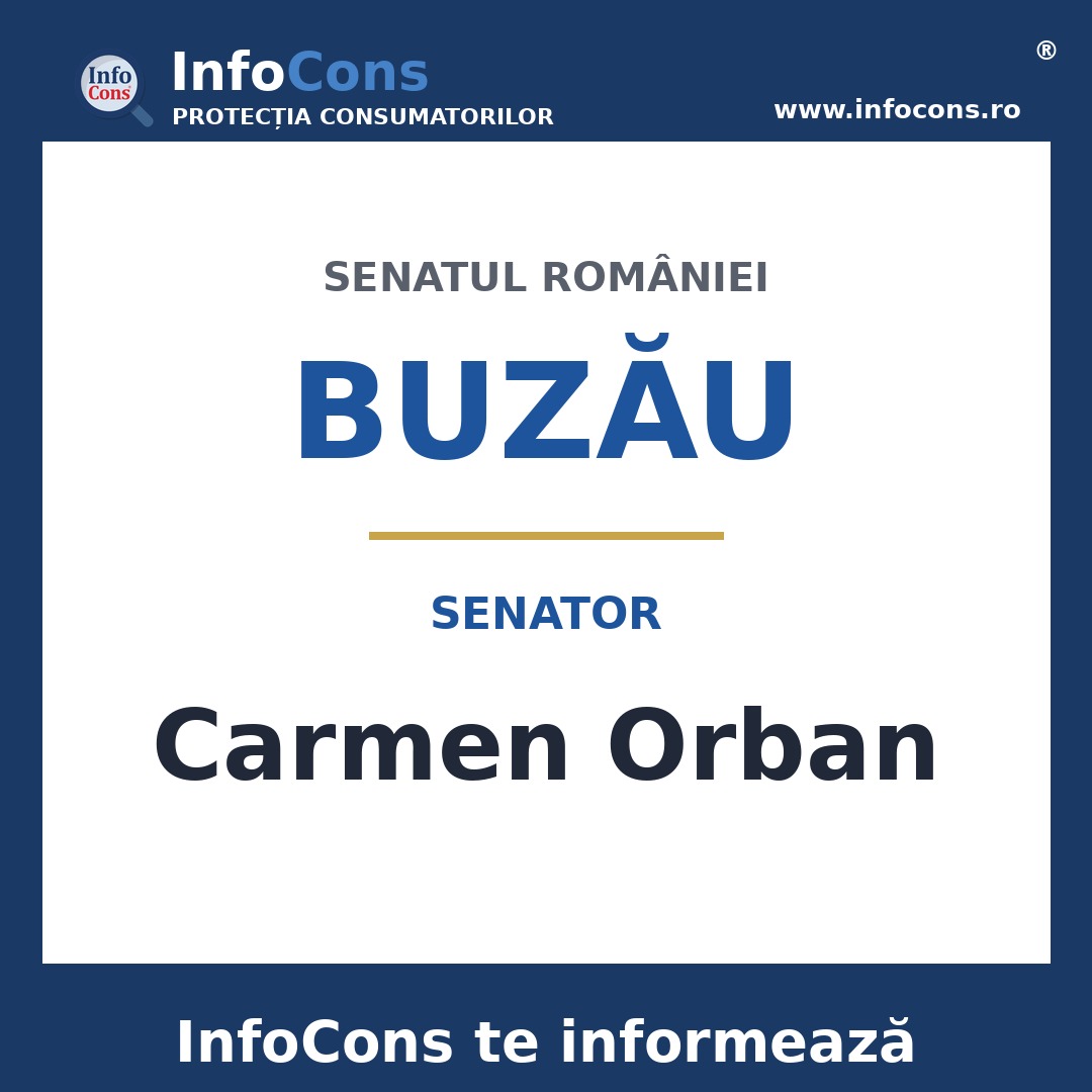 Senatul Rom&acirc;niei și senatoarea Carmen Orban &ndash; InfoCons te informează