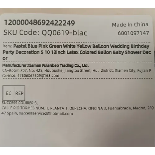 Pachet de baloane de culoare neagră.