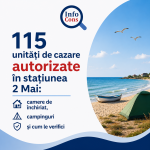 115 unități de cazare autorizate în stațiunea 2 Mai : camere de închiriat, campinguri și cum le verifici