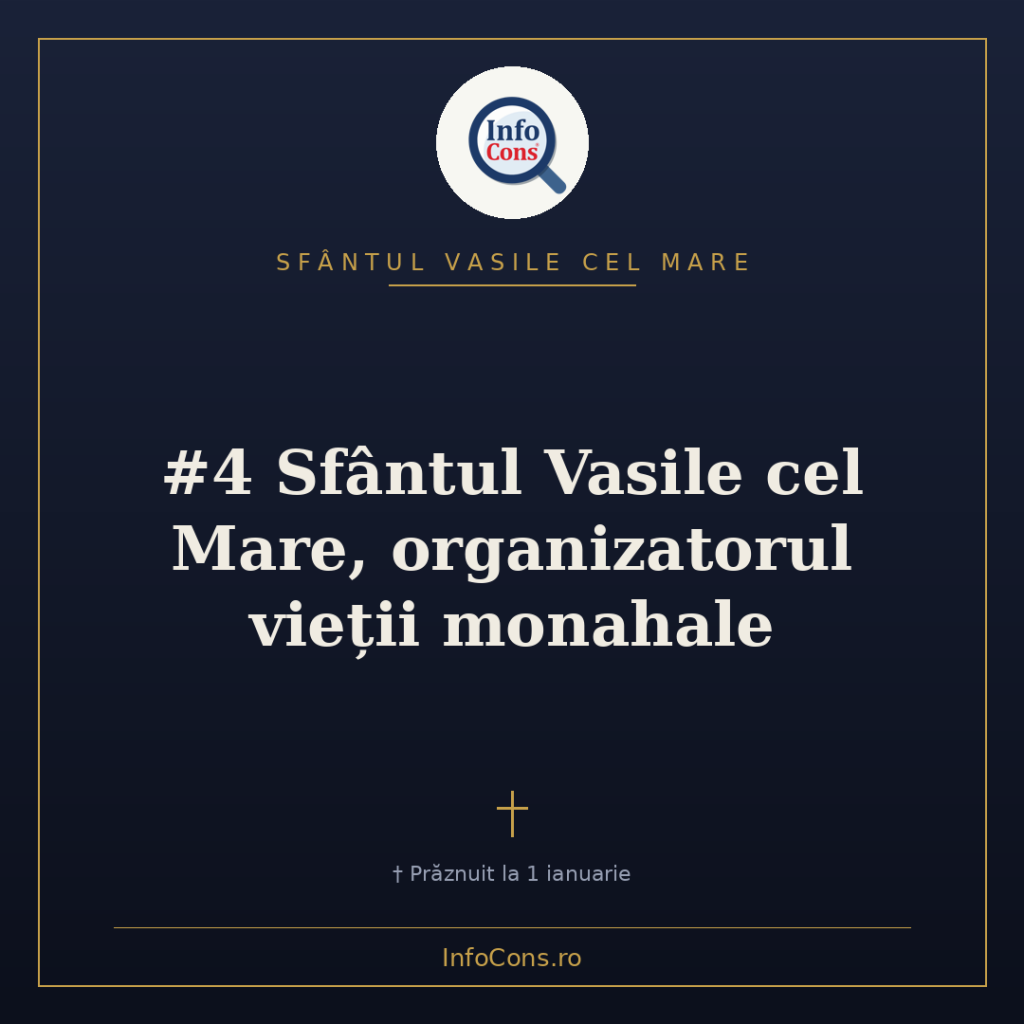 #4 Sfântul Vasile cel Mare, organizatorul vieții monahale