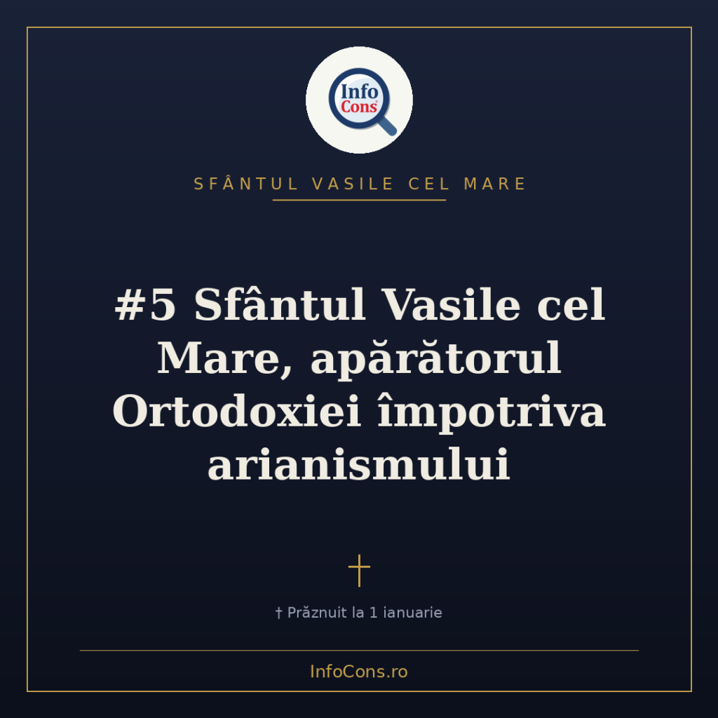 #5 Sf&acirc;ntul Vasile cel Mare, apărătorul Ortodoxiei &icirc;mpotriva arianismului