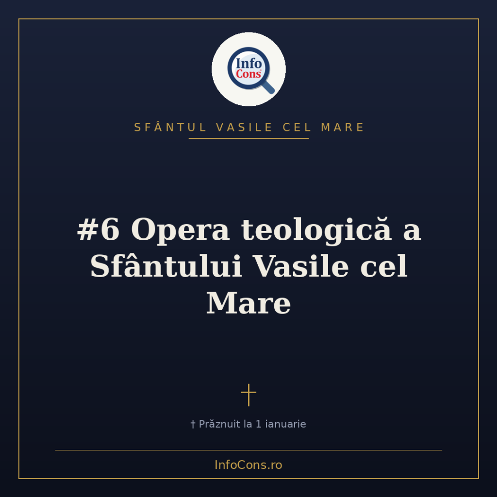 #6 Opera teologică a Sfântului Vasile cel Mare