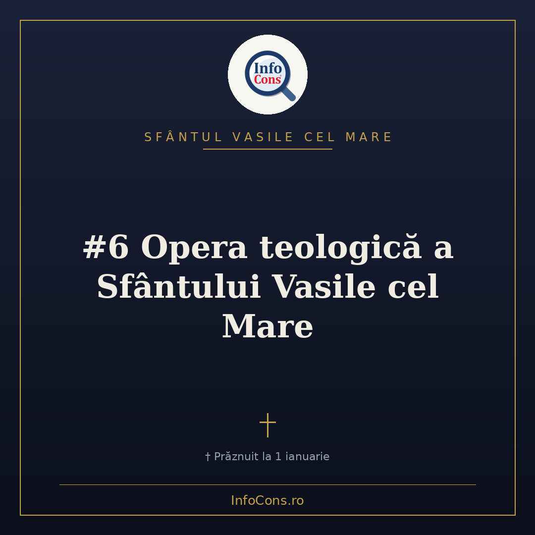 #6 Opera teologică a Sfântului Vasile cel Mare